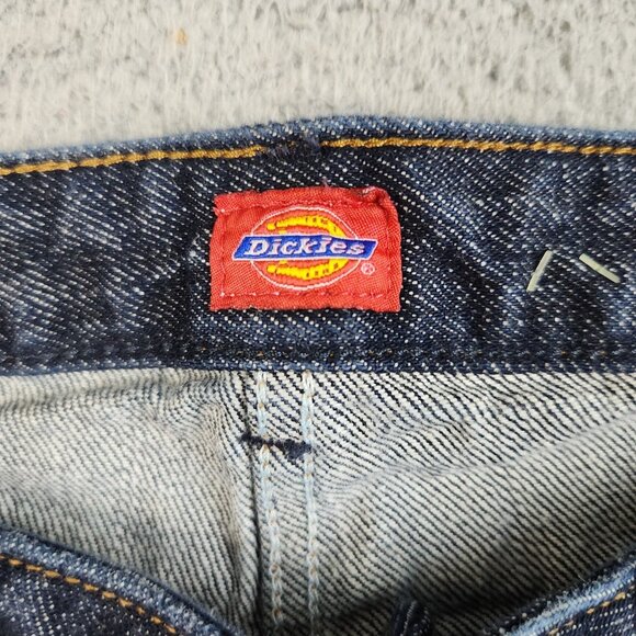 Dickies Jeans Women's 8P Petite Curvy Tapered Mid Rise Denim Workwear Pants - Picture 7 of 10